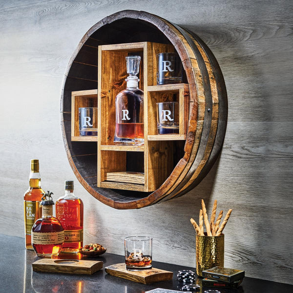 DEMO ONLY Wall Mounted Wine Barrel Shelf