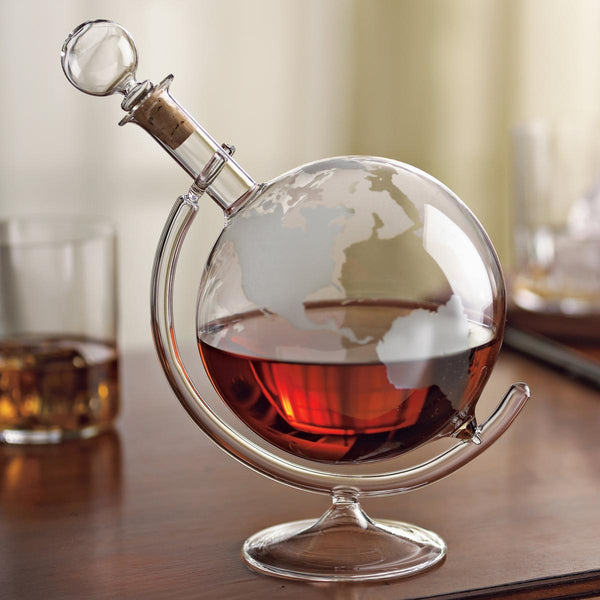 DEMO ONLY Globe Whiskey Glasses and Decanter