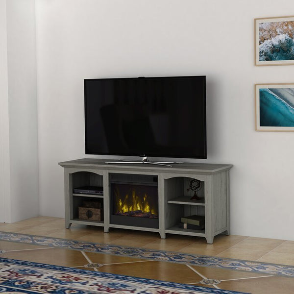 DEMO ONLY Classic Mediterranean TV Stand Fireplace