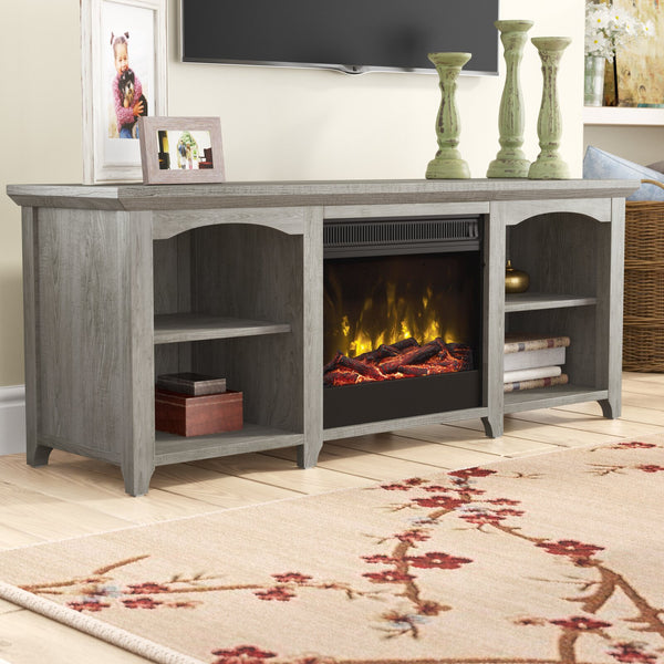 DEMO ONLY Classic Mediterranean TV Stand Fireplace