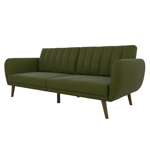 DEMO ONLY Green Upholstered Futon Sofa Bed