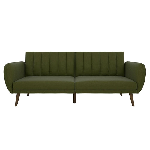 DEMO ONLY Green Upholstered Futon Sofa Bed